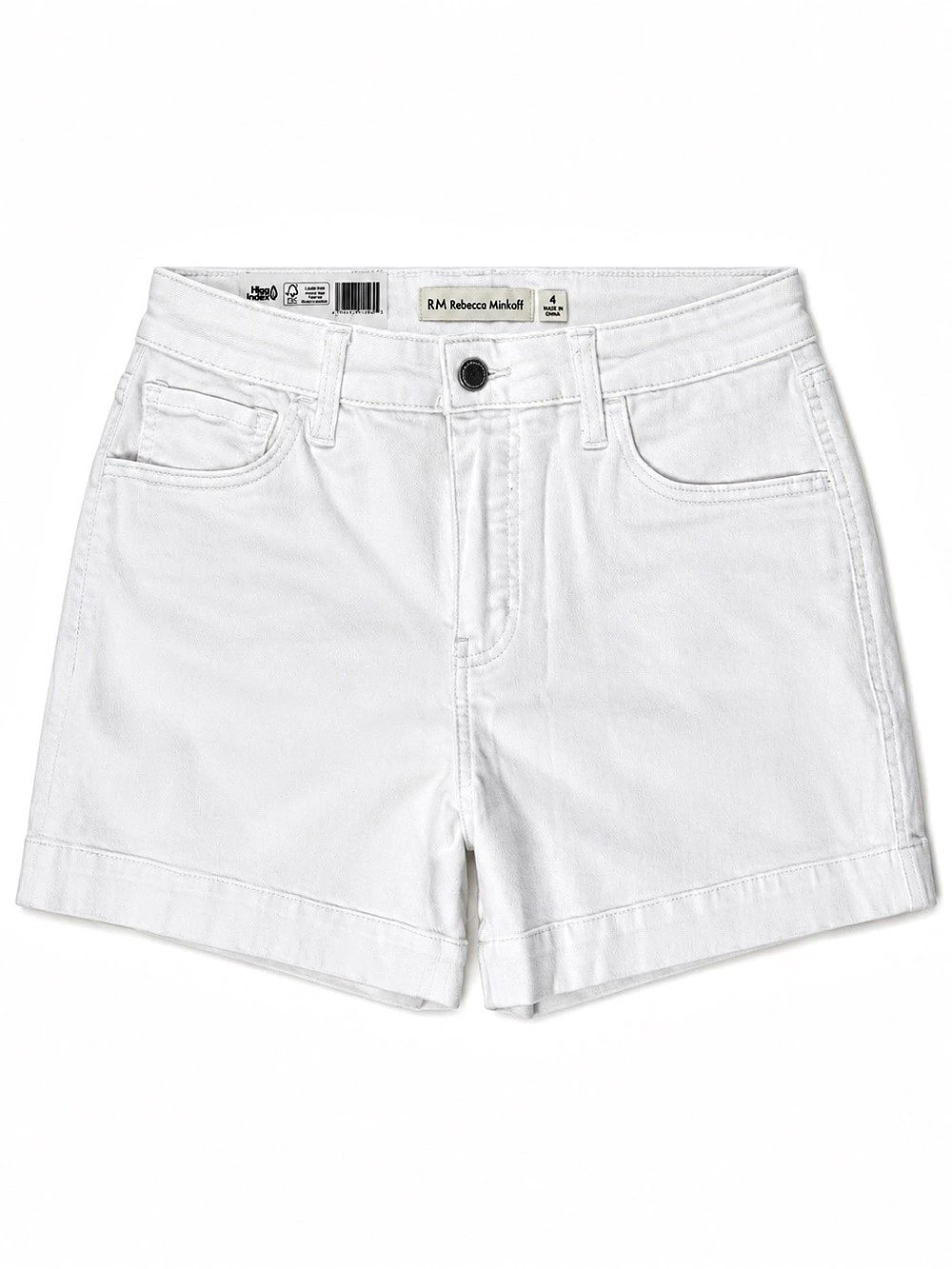 Rebecca Minkoff 90's Short High Rise White Shorts Size 4 NWT